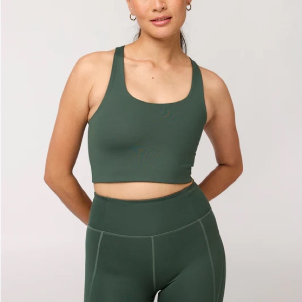Girlfriend Collective Paloma Racerback Sports Bra Green